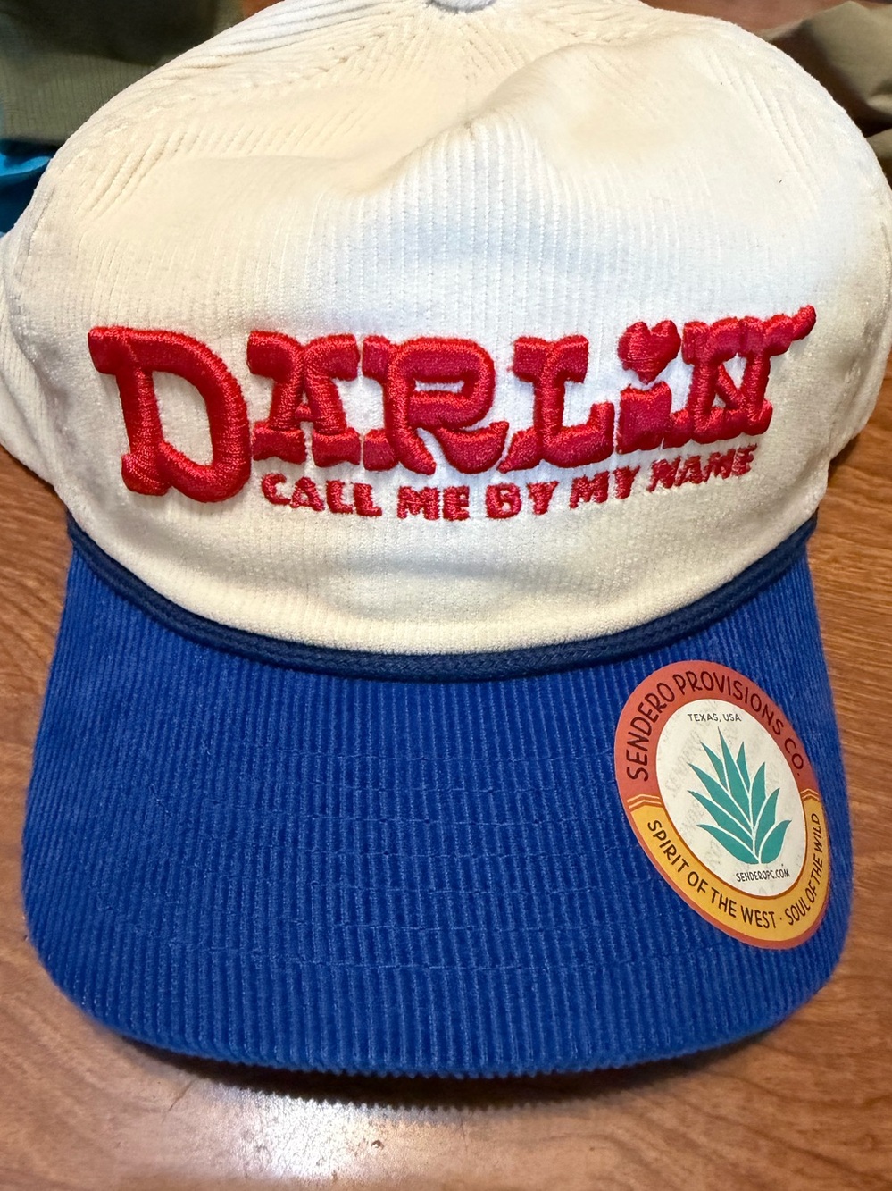 Darlin 'Call Me By My Name' Two-Tone Cap - Blue & White nwt